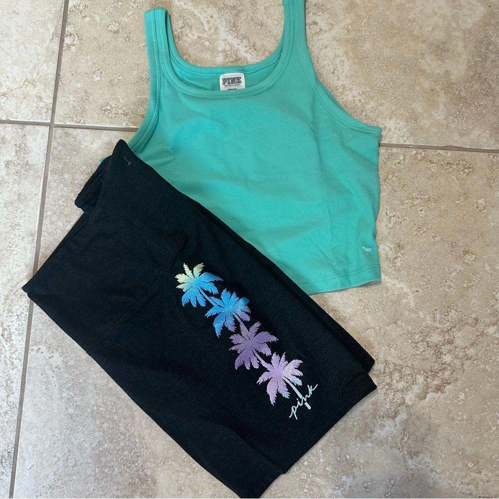 Pink Victoria Secret Tank top and Biker Short set